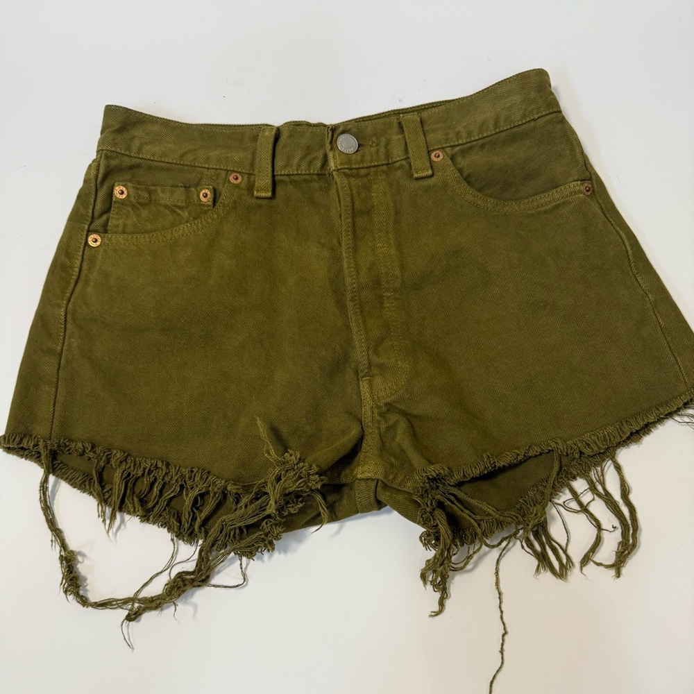 Levi's Olive Green Jean Shorts